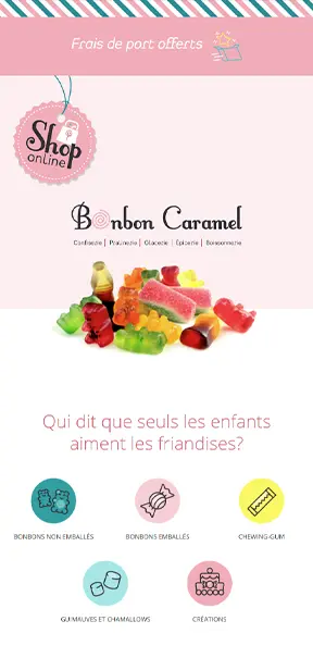Bonbon Caramel, E-shop