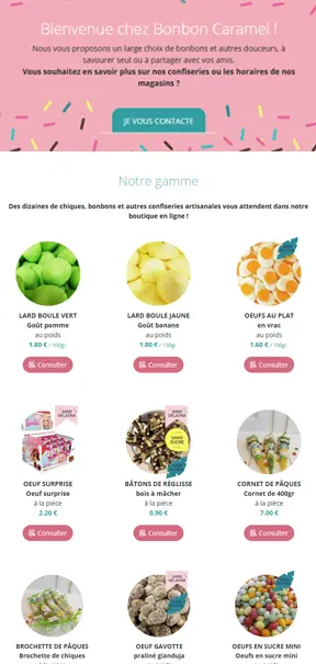 Bonbon Caramel, E-commerce